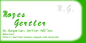 mozes gertler business card